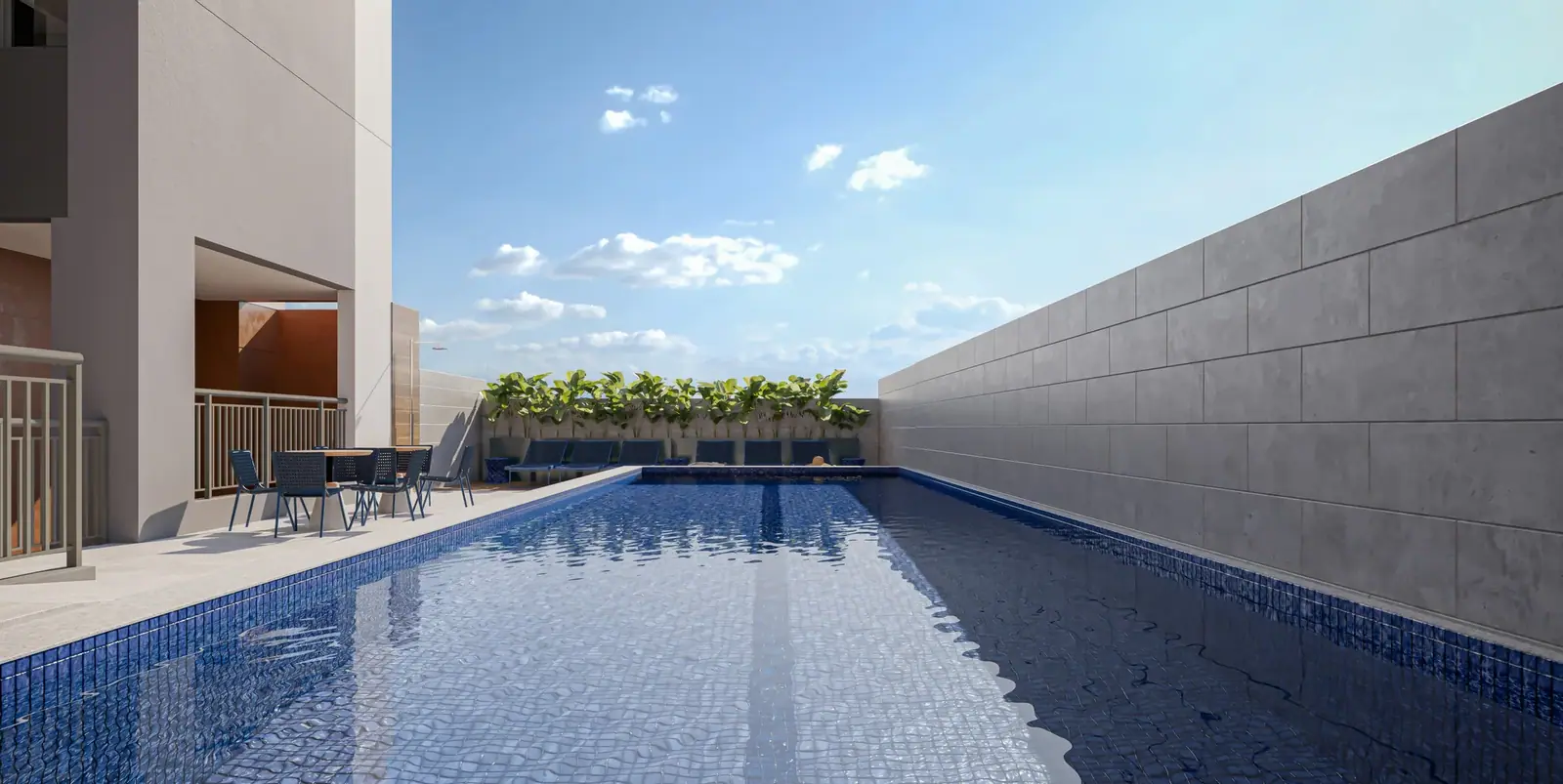 Piscina · Perspectiva artística