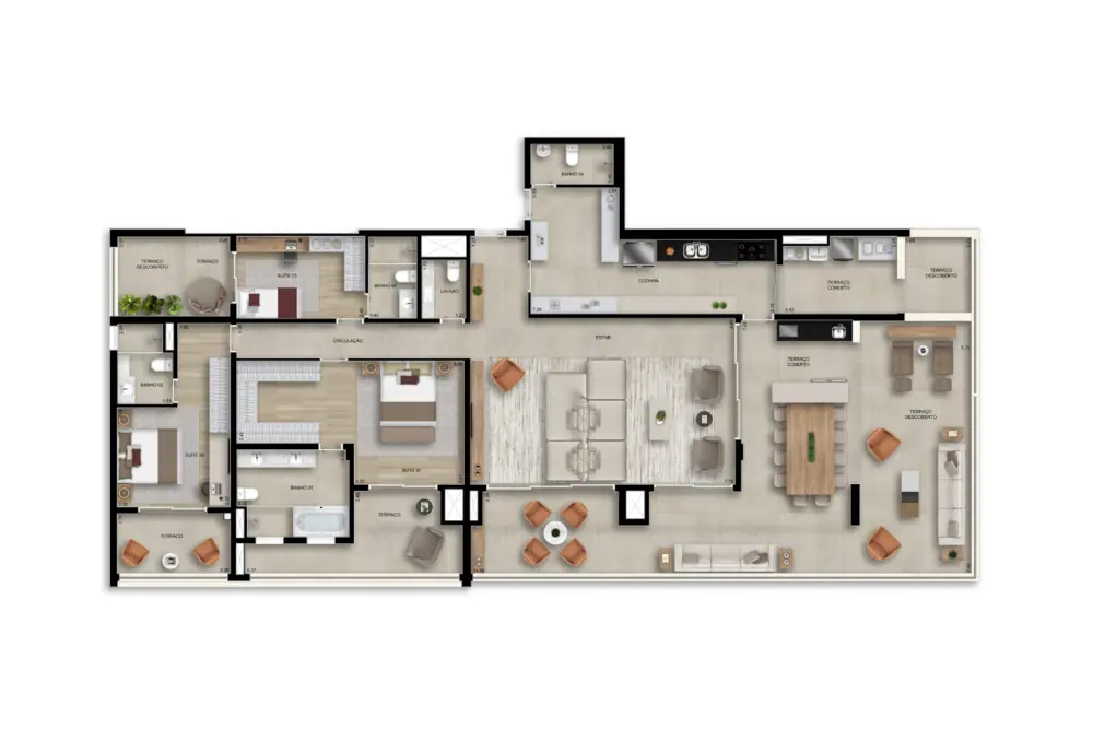 268m² I Penthouse · Perspectiva artística