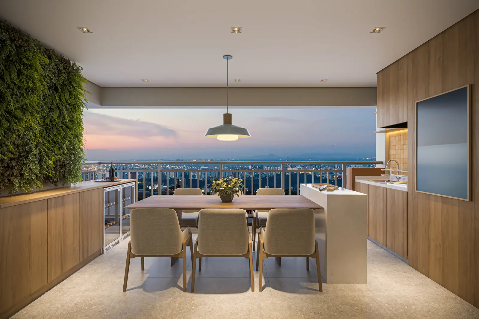 Terraço - Apto 87m² · Perspectiva artística