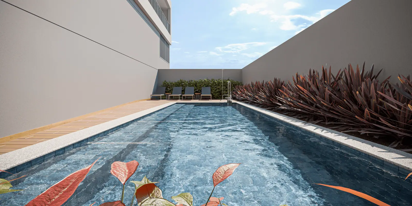 Piscina · Perspectiva artística