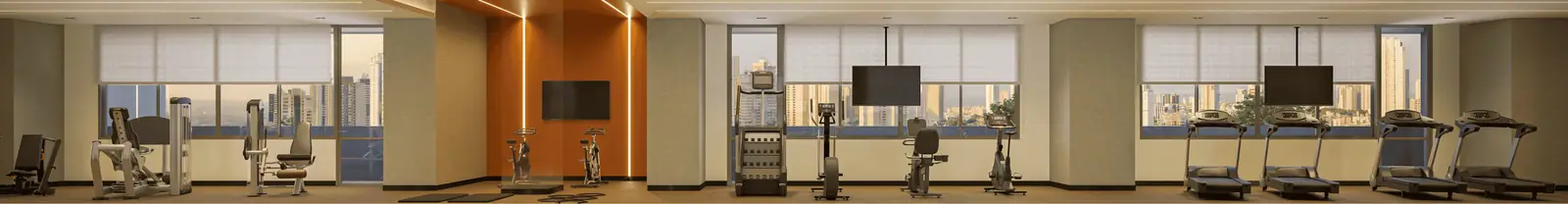 Fitness com 181m² · Perspectiva artística