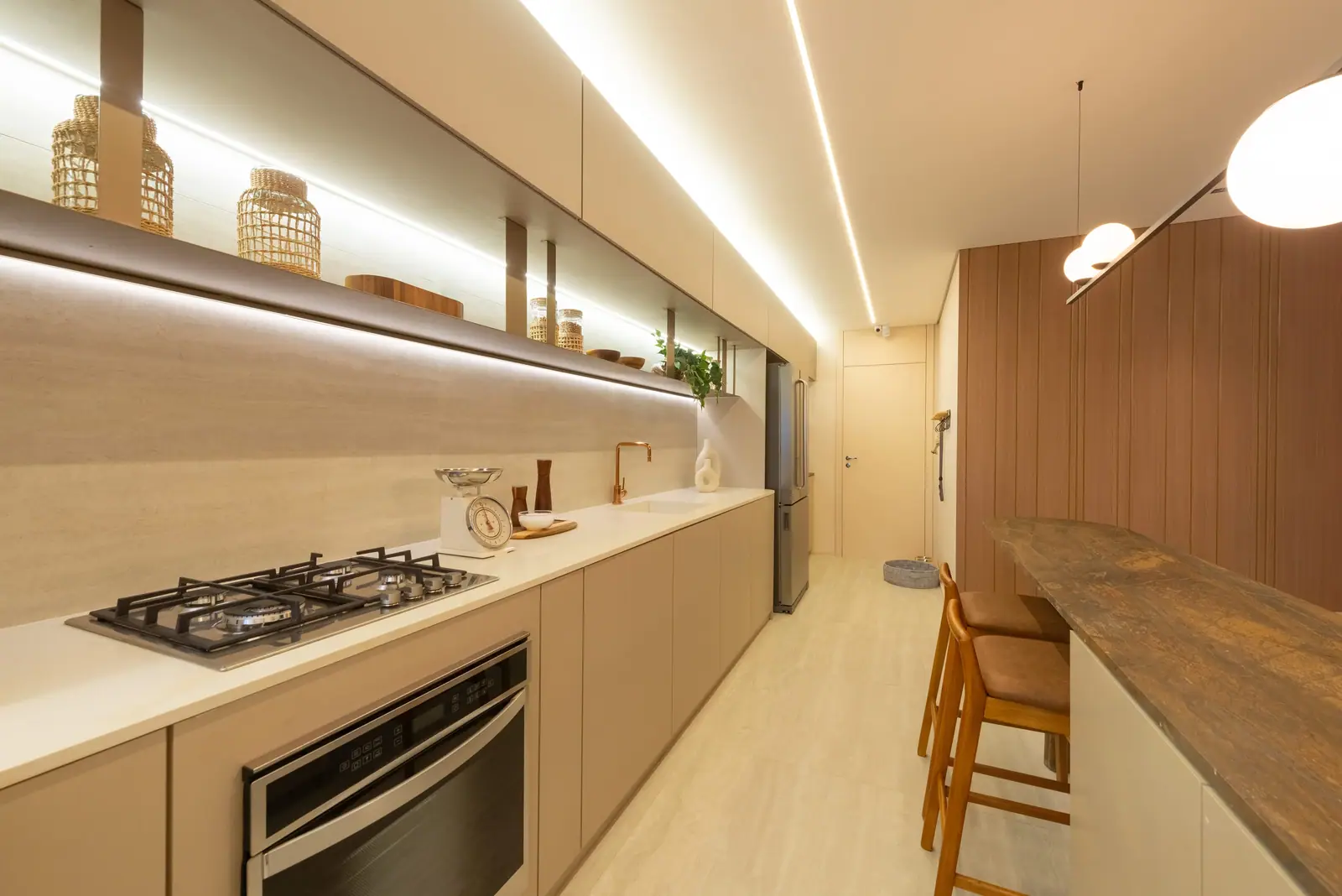 Cozinha do apartamento de 134 m² · Foto do decorado