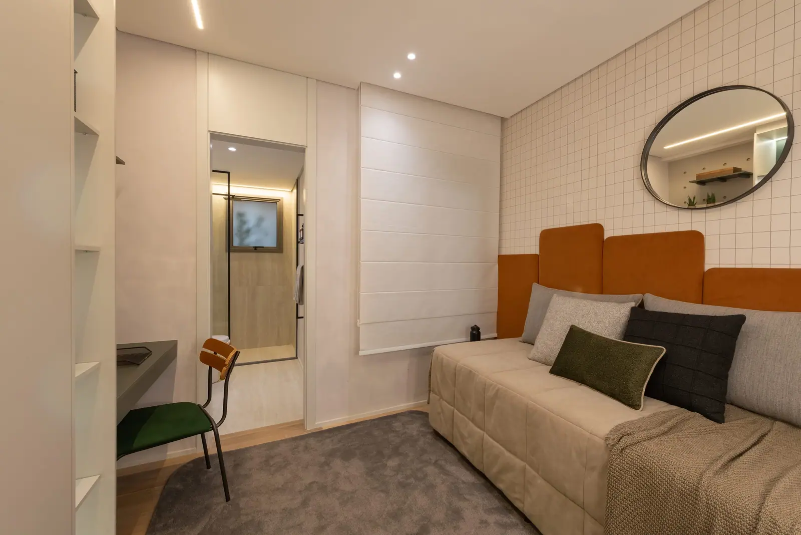 Quarto 03 com suíte do apartamento de 134 m² · Foto do decorado