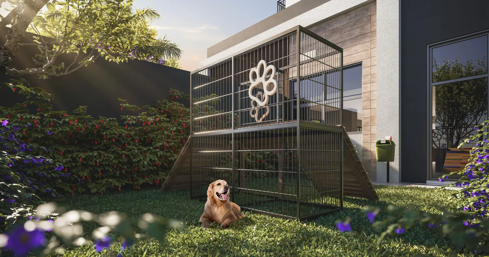 Pet place - Área exclusiva do residencial · Perspectiva artística