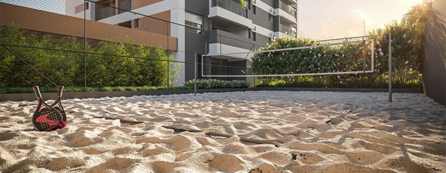 Quadra de beach tennis · Perspectiva artística