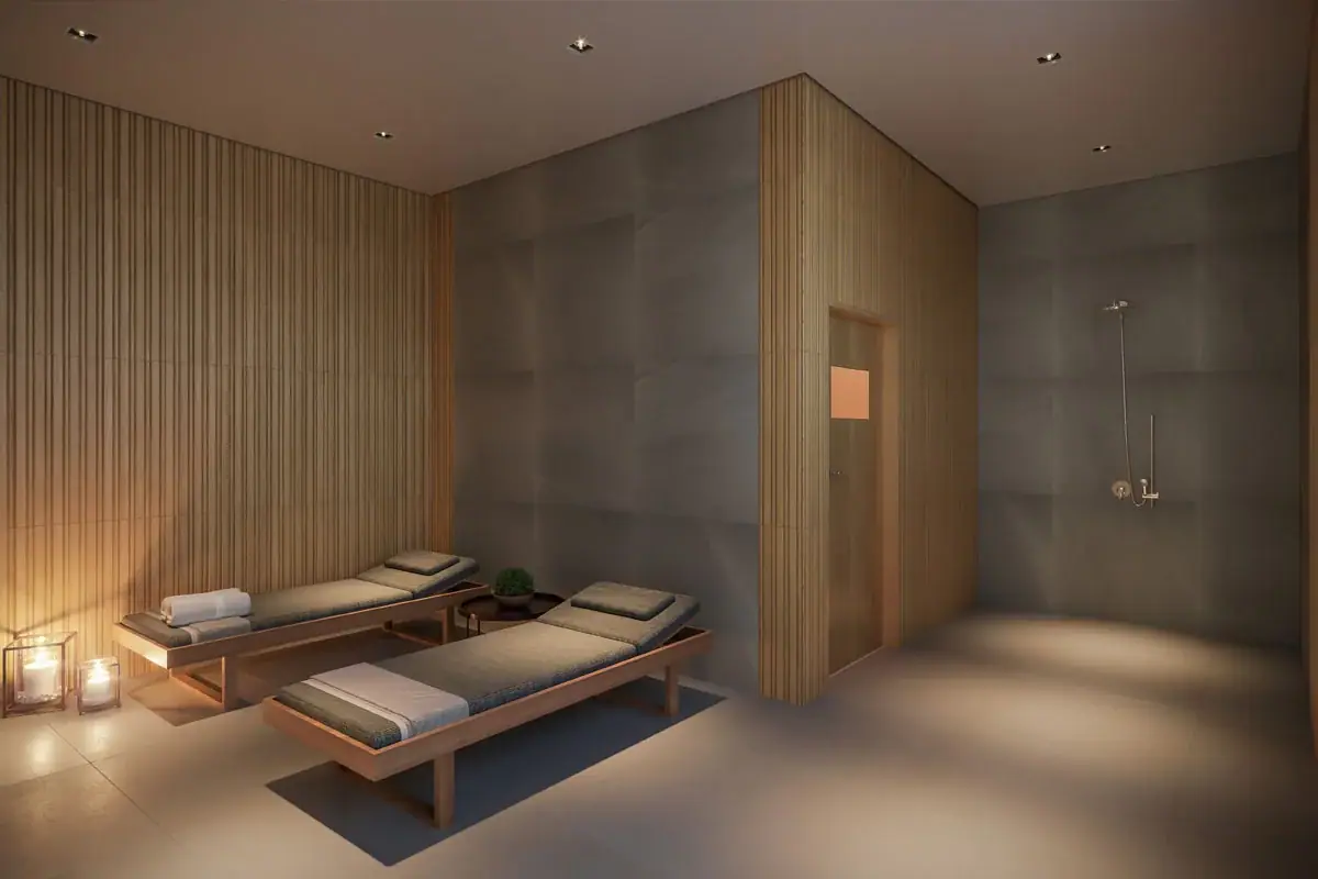 Descanso da Sauna · Perspectiva artística