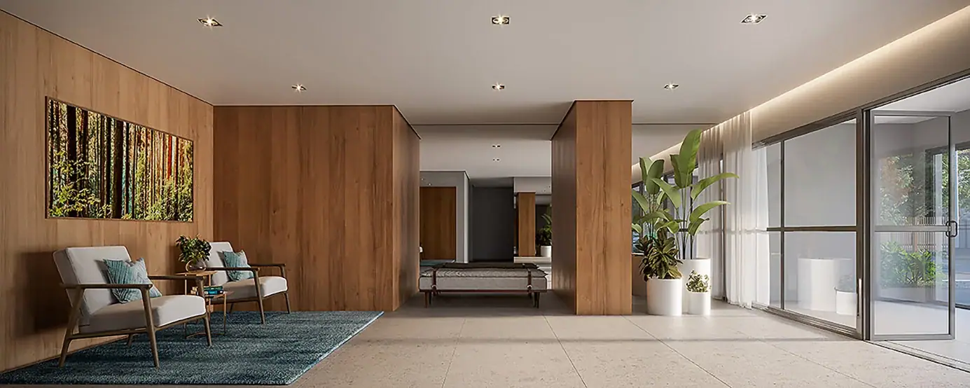 Hall social · Perspectiva artística
