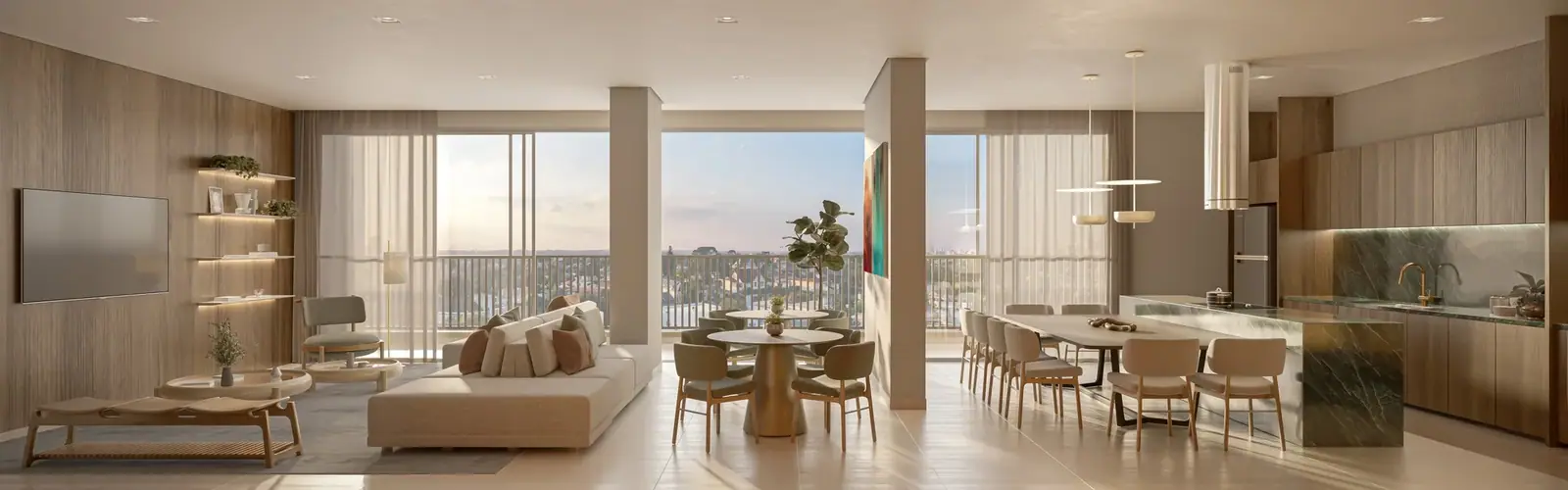 Espaço Gourmet c/ 86m² · Perspectiva artística