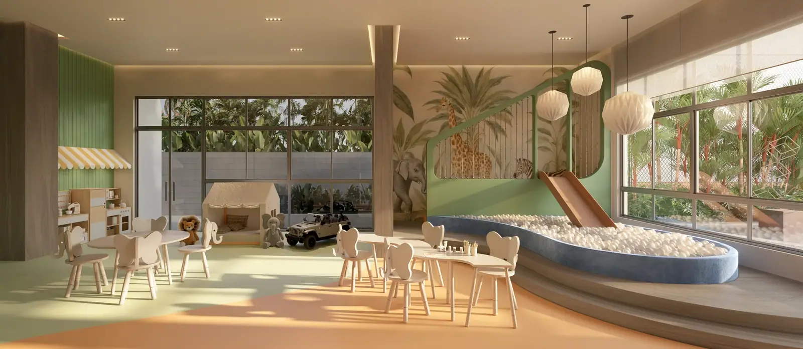 Brinquedoteca c/ 89m² · Perspectiva artística