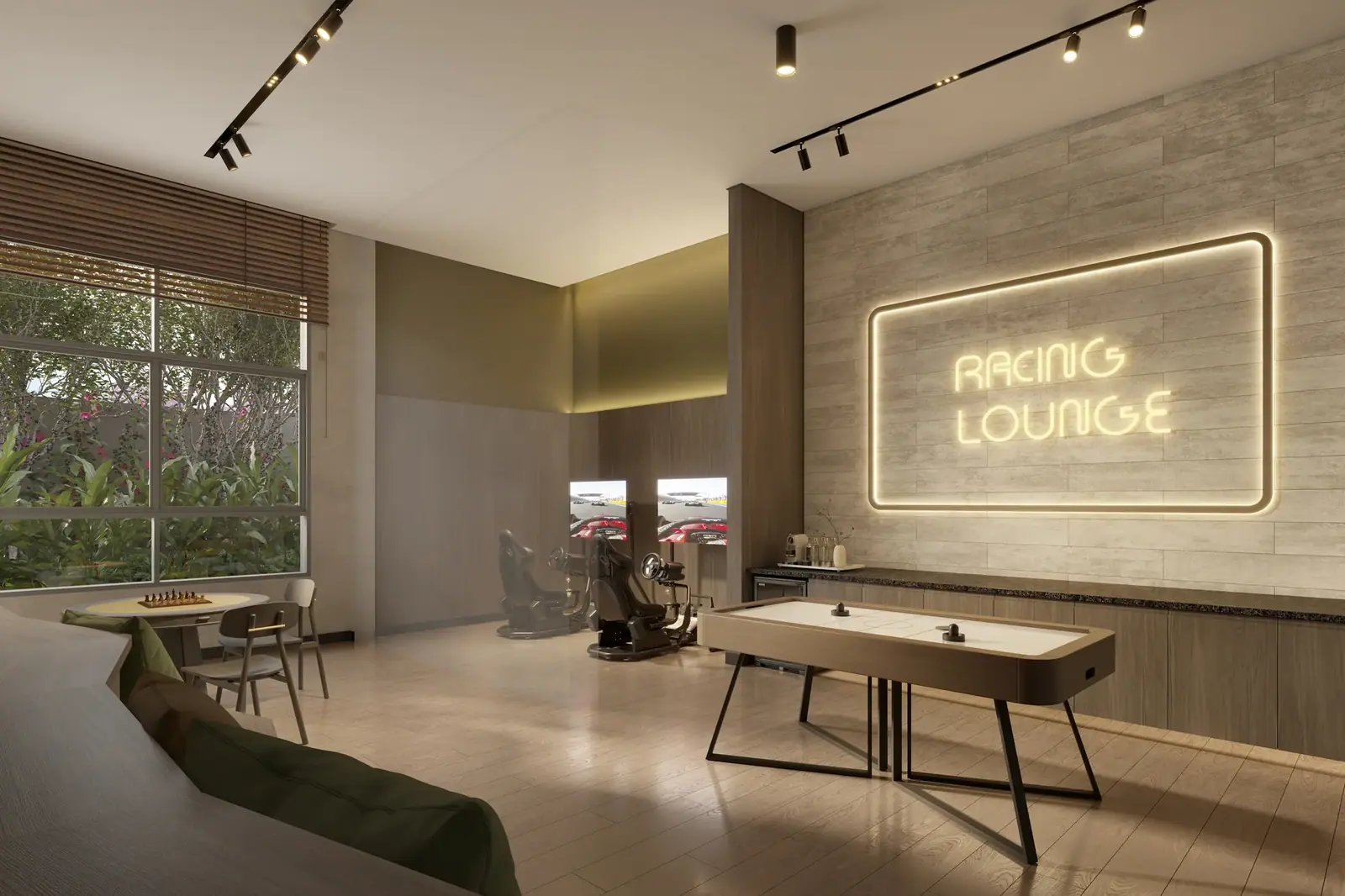 Racing lounge | Jogos · Perspectiva artística