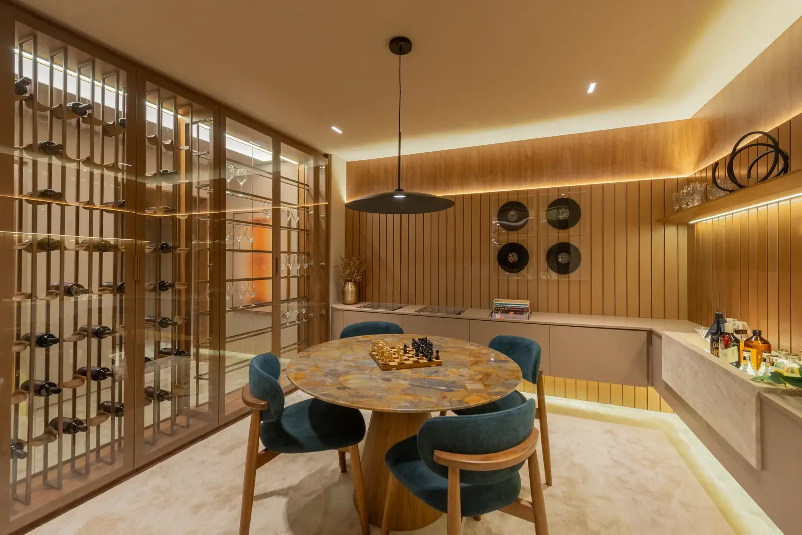 Listening Bar - apto de 243m² · Foto do decorado