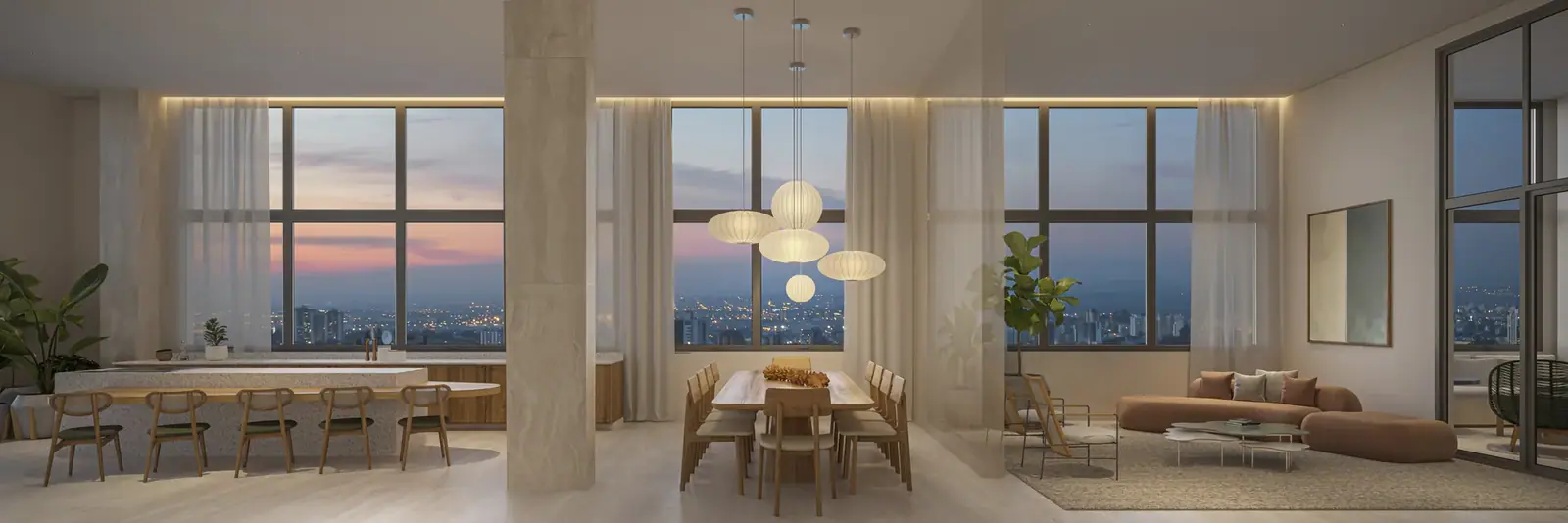 Salão gourmet - torre 1 e 2 · Perspectiva artística