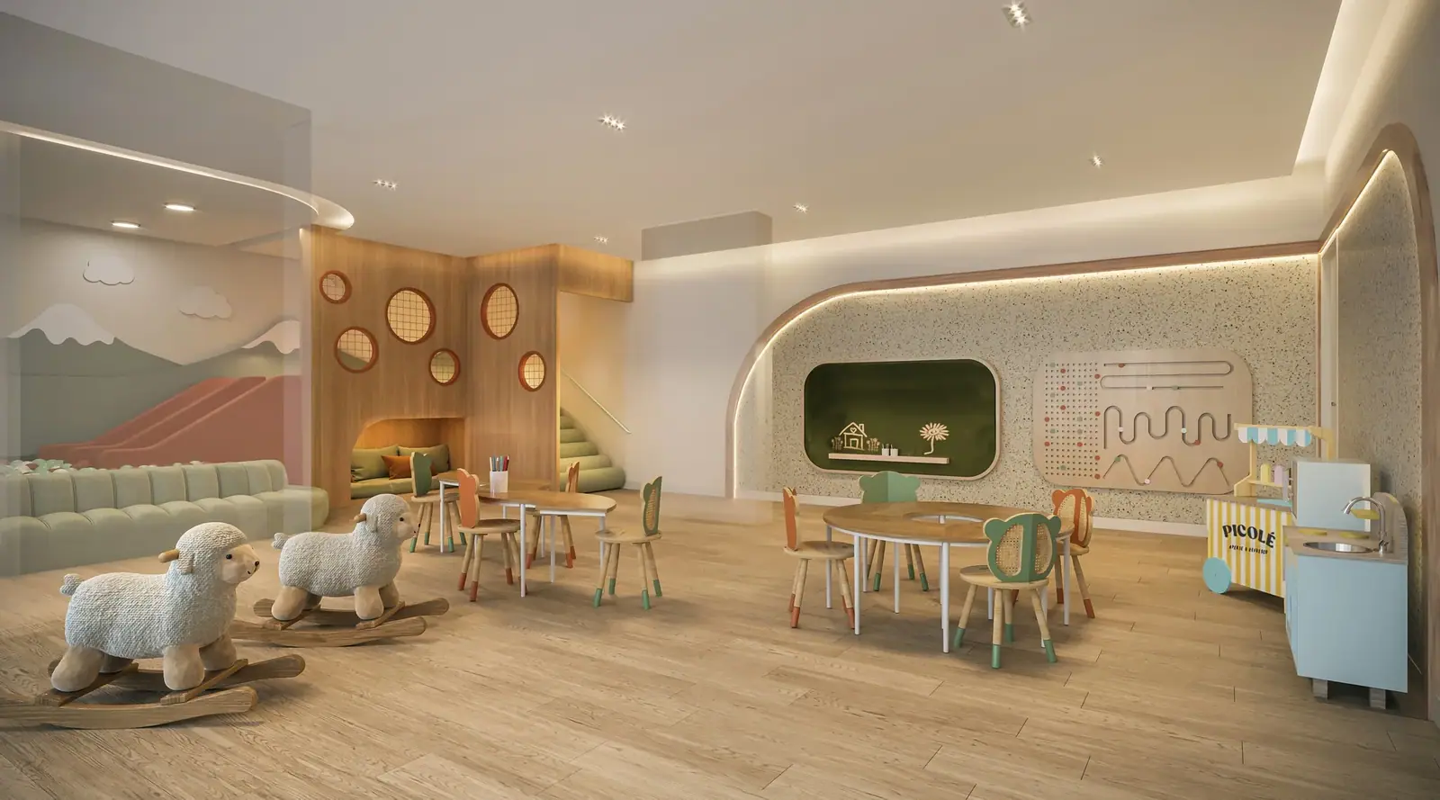 Brinquedoteca c/ 73m² · Perspectiva artística