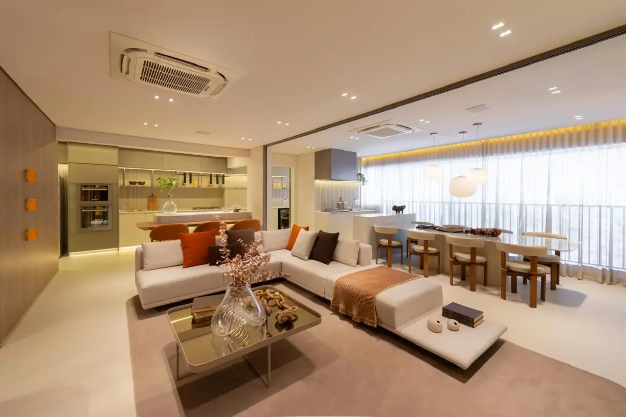 Living - apto de 137m² · Foto do decorado
