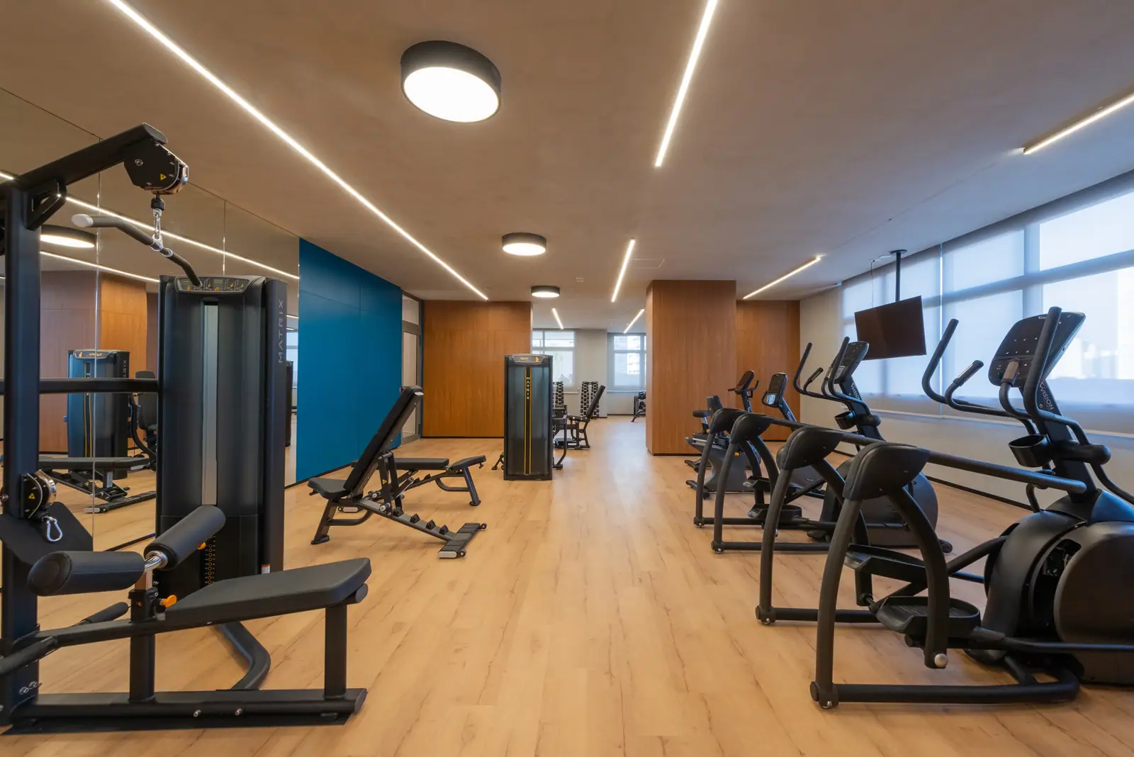 Área fitness com 259m² - 4º pavimento · Foto do local