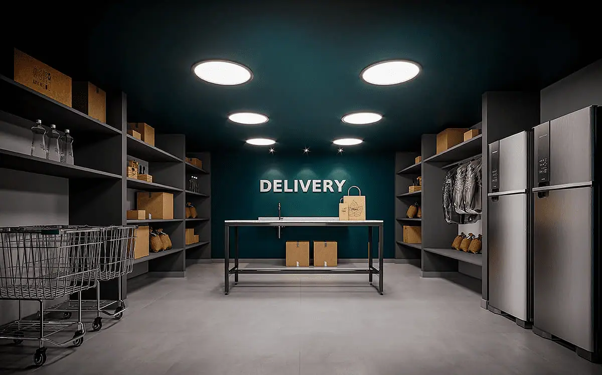 Espaço delivery · Perspectiva artística