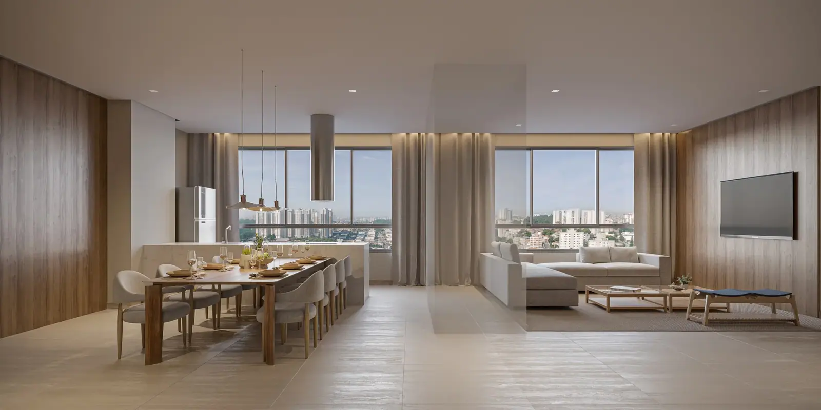 Salão Gourmet com 95m² · Perspectiva artística