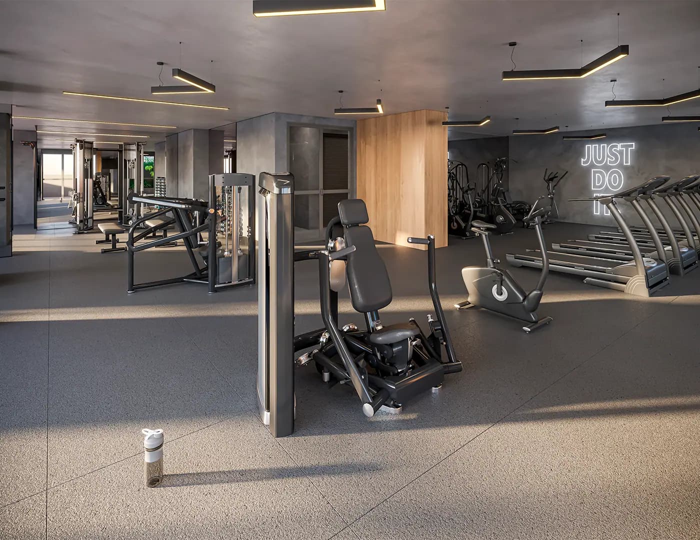 Fitness com 146m² - Torre 1 · Perspectiva artística