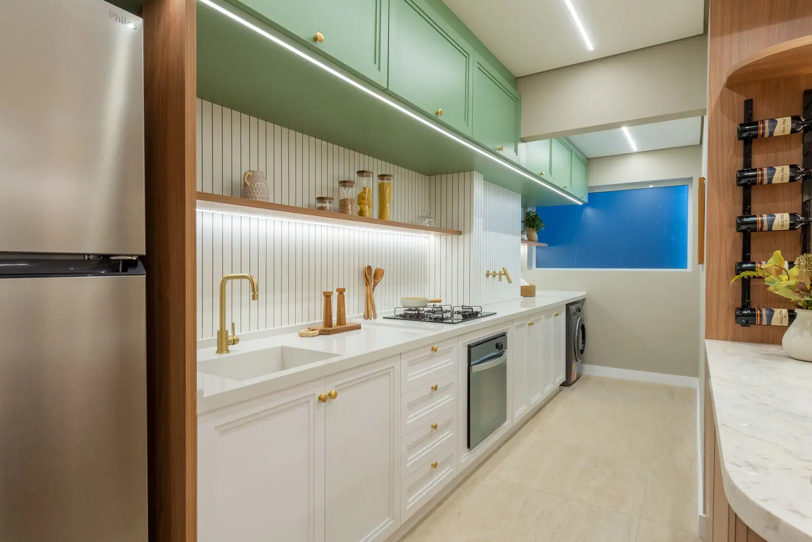 Cozinha do apto. de 2 suítes - Opção ampliada - 100m² · Foto do decorado