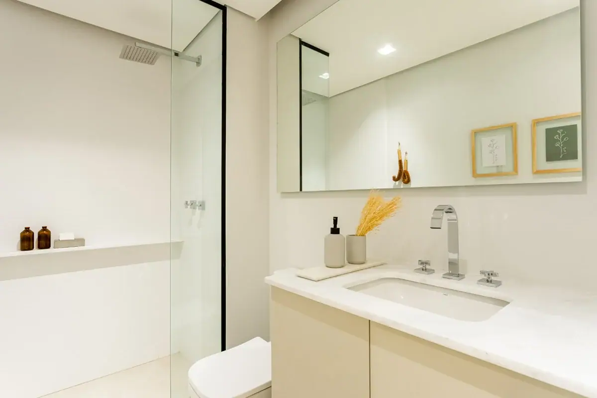 Banheiro - 98m² - Torre 2 - Finais 1, 4, 5 e 8 · Foto do decorado