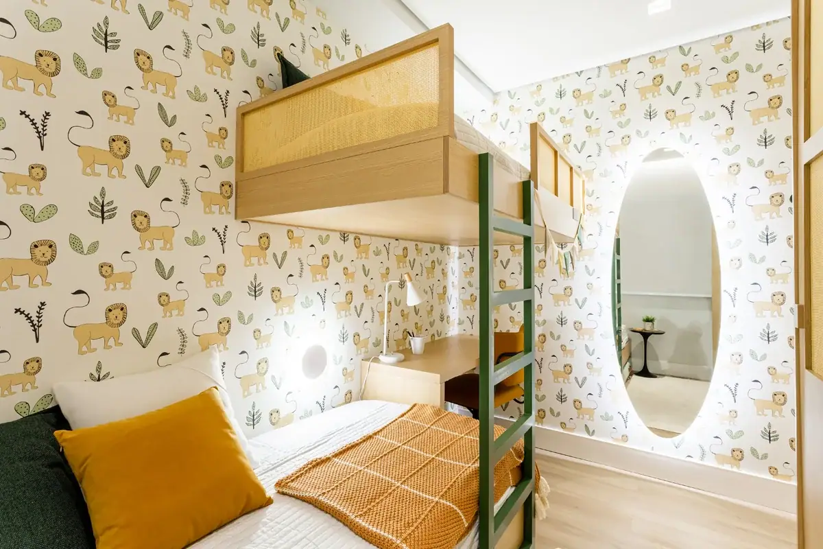 Dormitório - 98m² - Torre 2 - Finais 1, 4, 5 e 8 · Foto do decorado