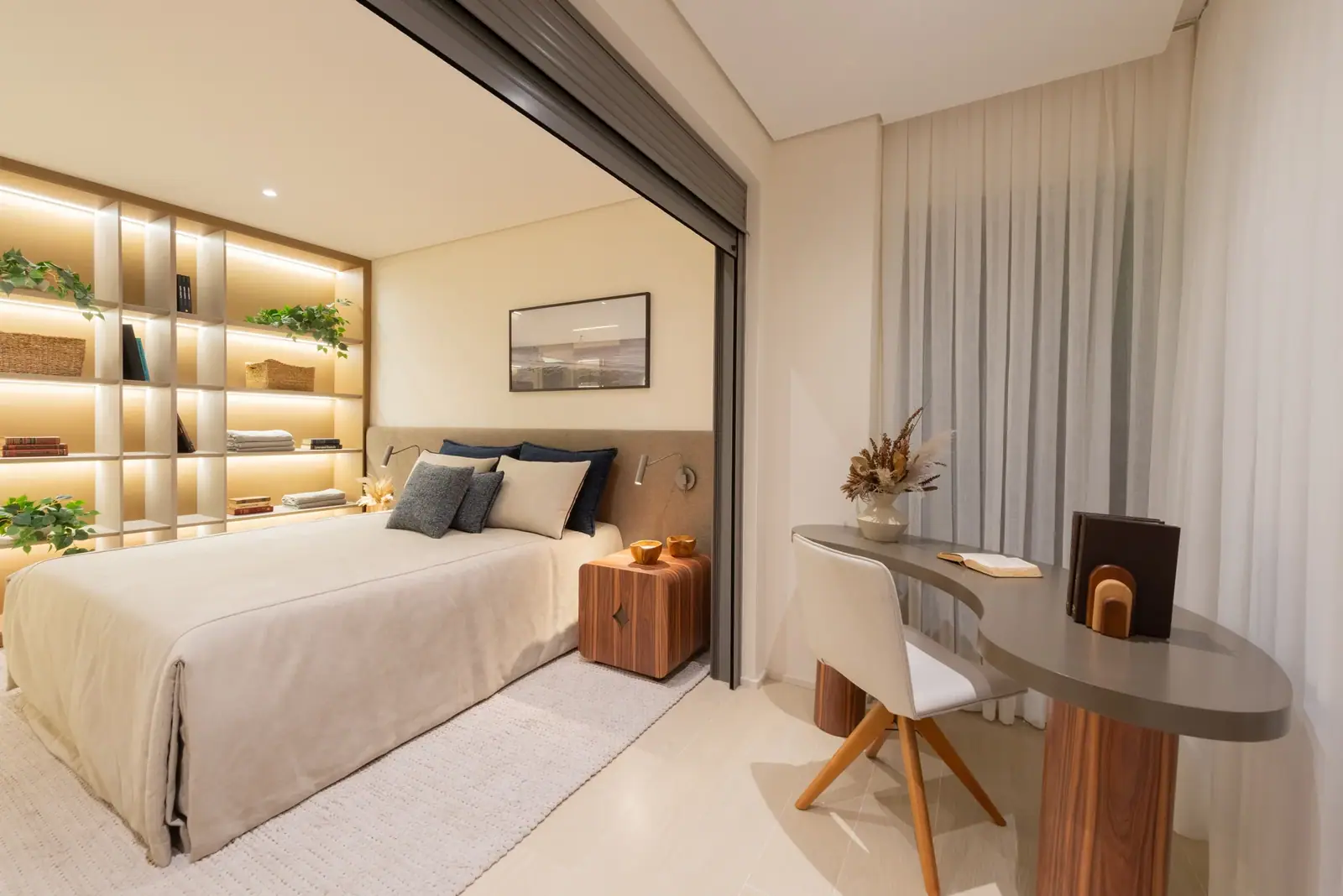 Quarto com suíte principal - 155m² · Foto do decorado