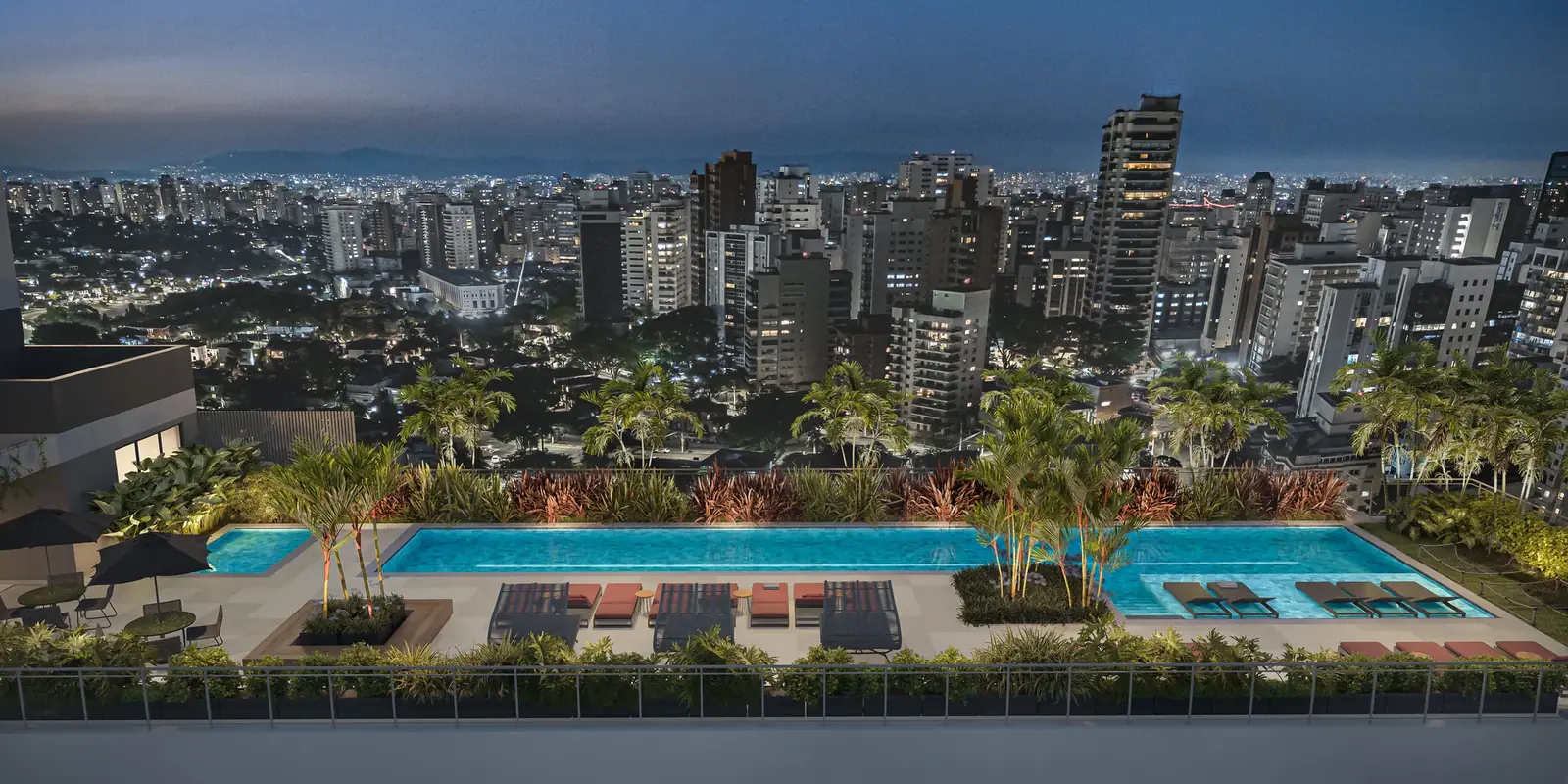 Voo piscina · Perspectiva artística