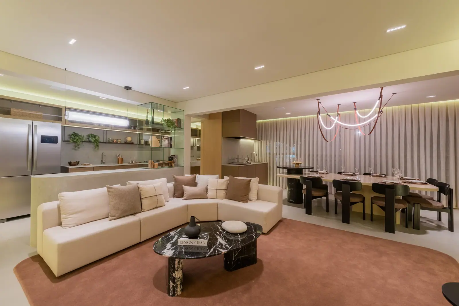 Living do apartamento de 120m² · Foto do decorado