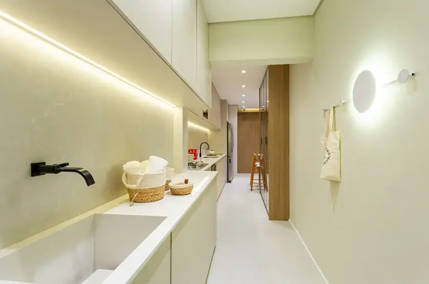 Área de serviço do apto. de 118m² · Foto do decorado