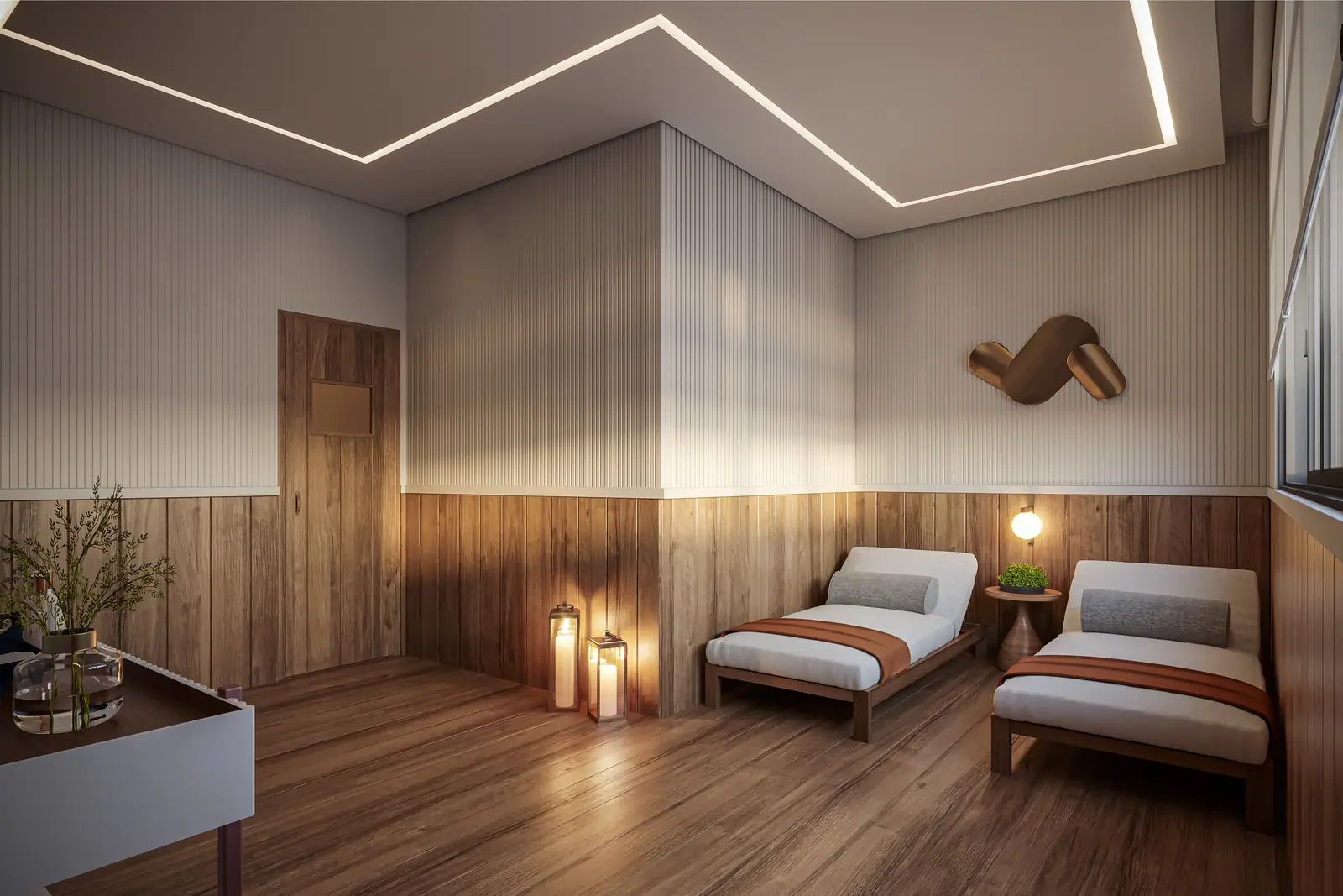Descanso da sauna · Perspectiva artística